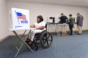 picture of people voting