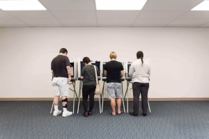 picture of people voting