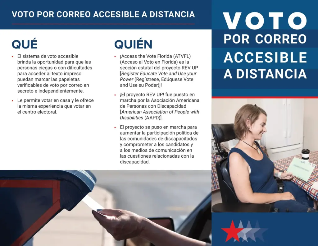 cover of Accessible vote by mail brochure.